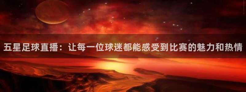 178体育直播观看：五星足球直播：让每一位球迷都能感受到比赛的魅力和热情